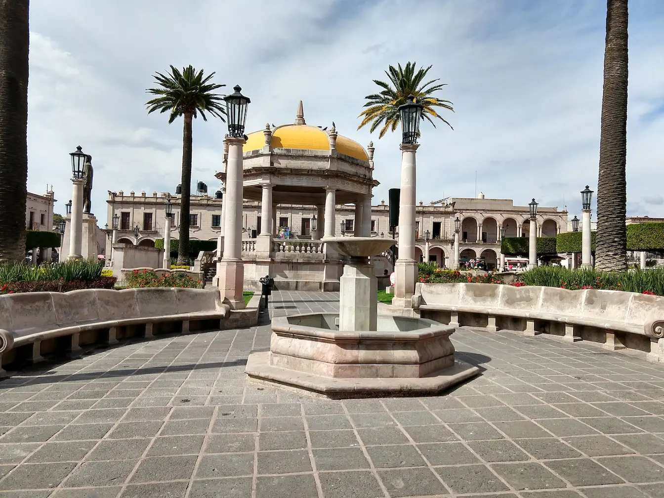 Walking through Yahualica plaza