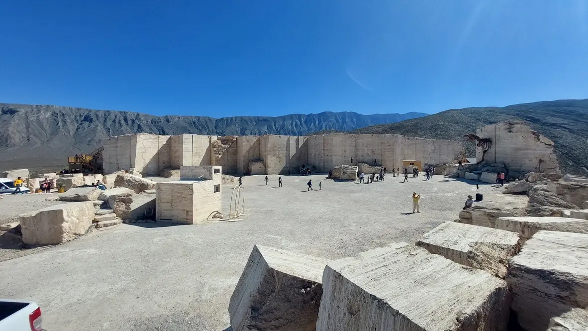 A marble mine in the desert