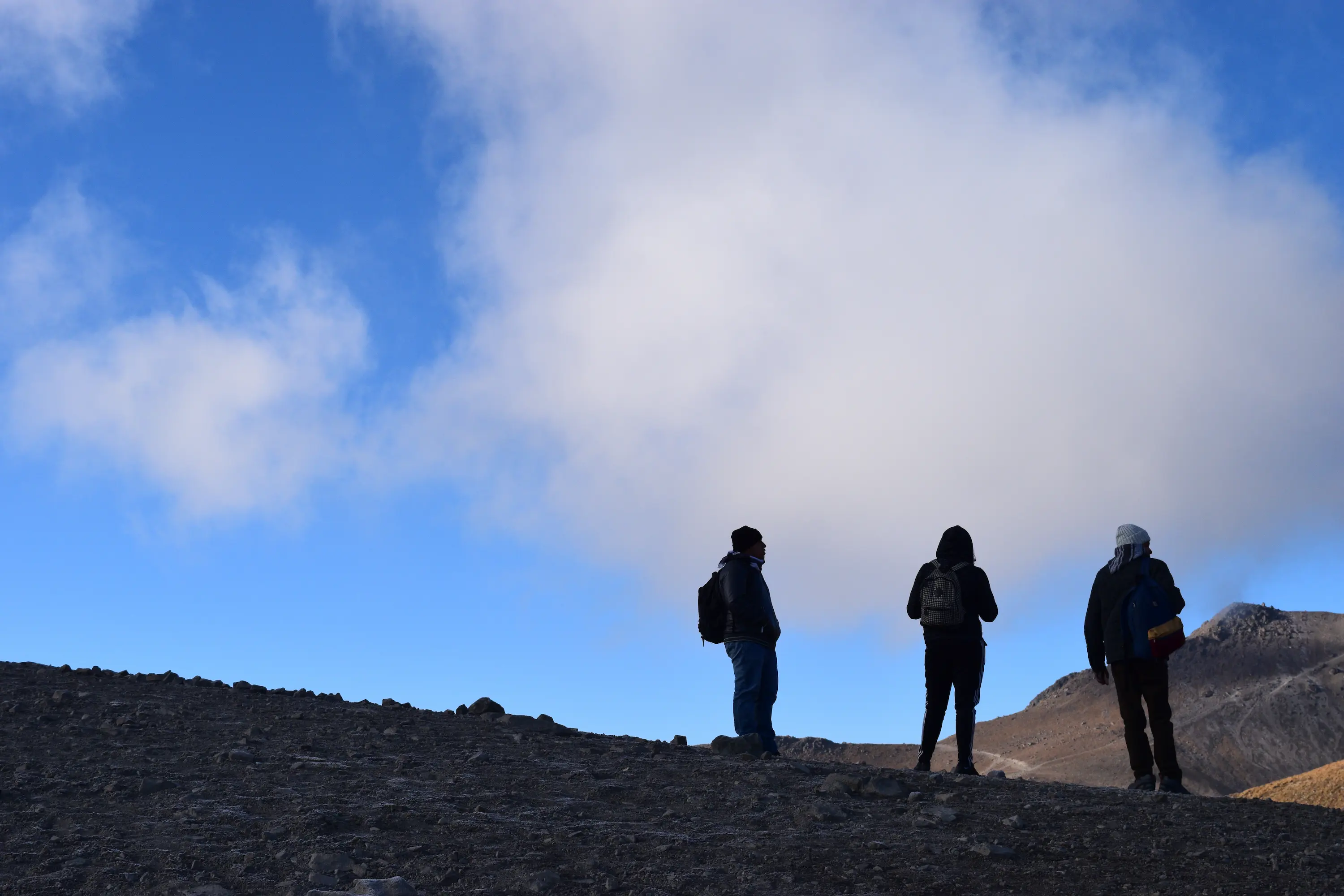 A volcano excursion with friends